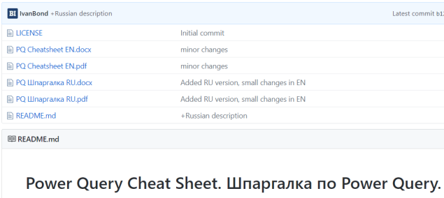 Power Query cheat sheet repository